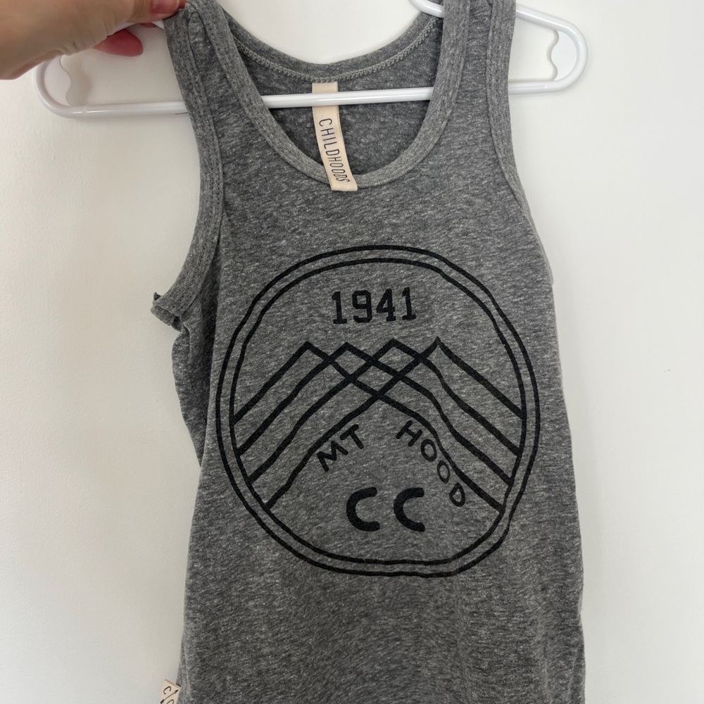 Childhoods Clothing Heather Gray Tank with Mount Hood icon